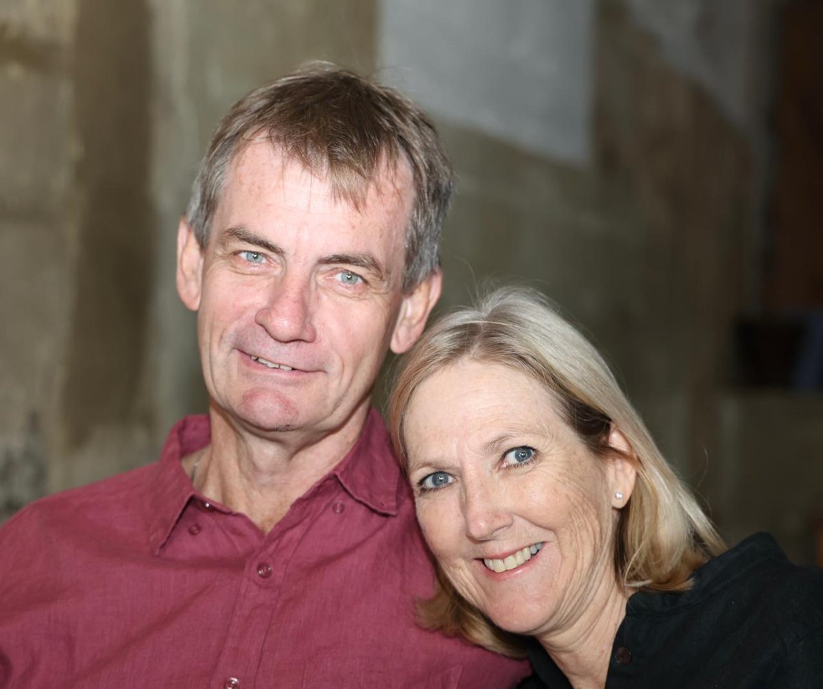 Mark Tharratt, Headteacher, with his wife Kate